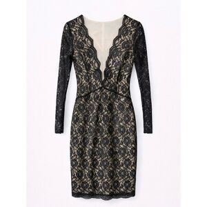 AKIRA Chic Black Lace Dress